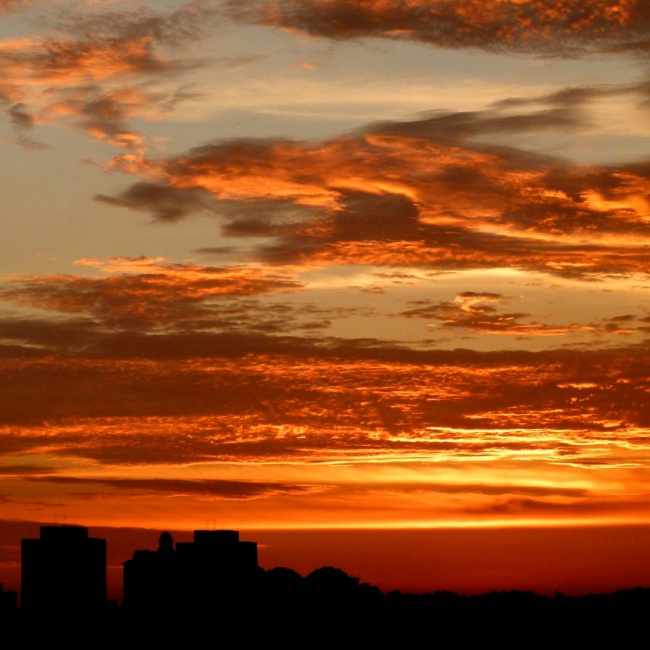 sunset and skyline